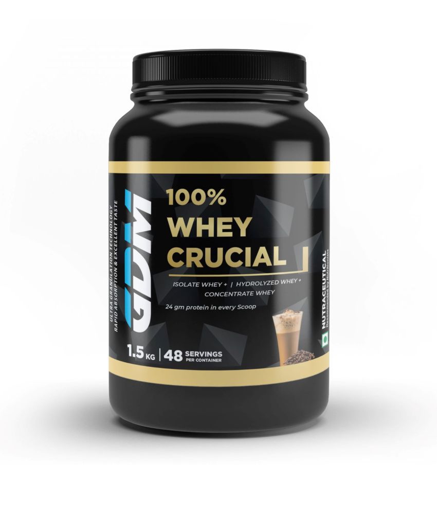     			GDM NUTRACEUTICALS LLP Crucial Whey Protein Powder ( 1.5 kg , Coffee - Flavour )