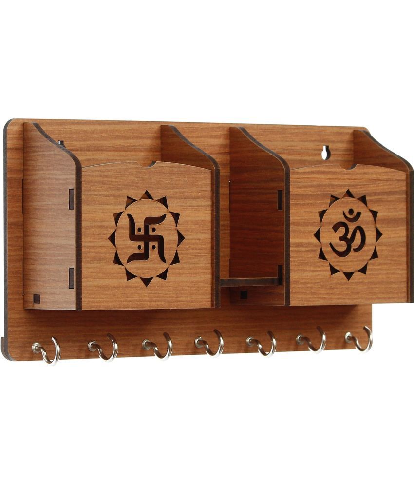     			JaipurCrafts Brown Wood Key Holder - Pack of 1