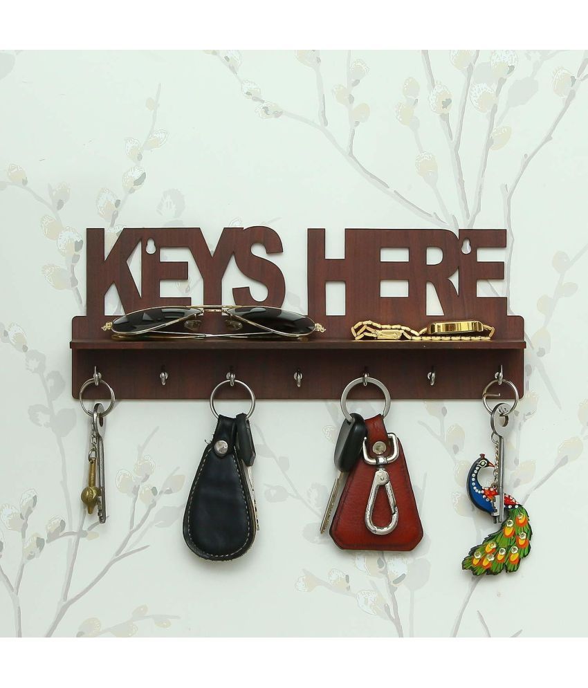     			JaipurCrafts Brown Wood Key Holder - Pack of 1