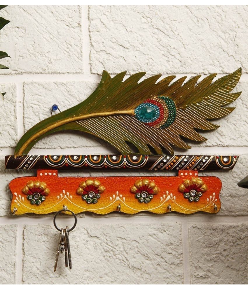     			JaipurCrafts Multicolour Wood Key Holder - Pack of 1