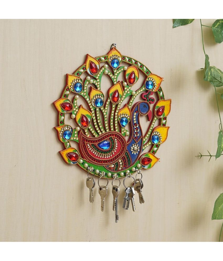     			JaipurCrafts Multicolour Wood Key Holder - Pack of 1