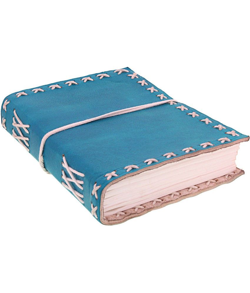     			Leather Diary With Dori Regular Journal Unruled 200 Pages (Blue)