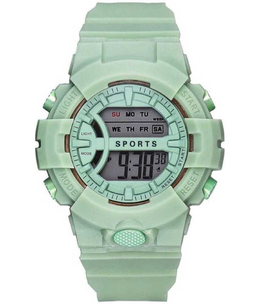     			Rhonium Green Dial Digital Boys Watch ( Pack of 1 )