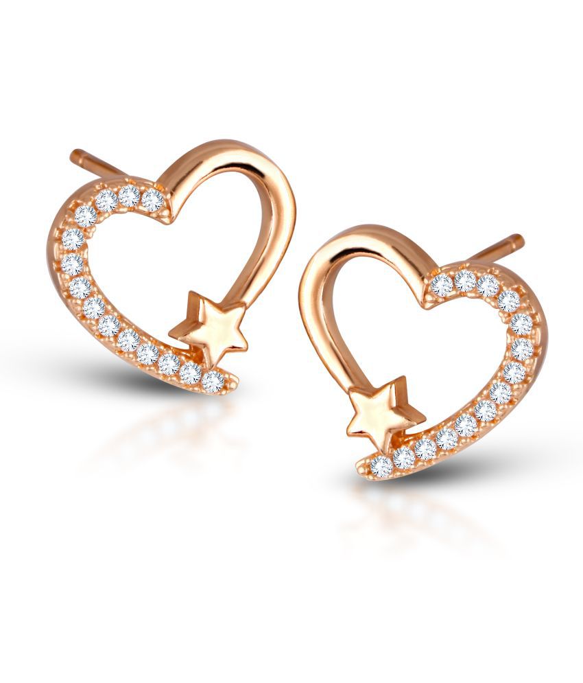     			VIVASTRI Rose Gold Stud Earrings ( Pack of 1 )