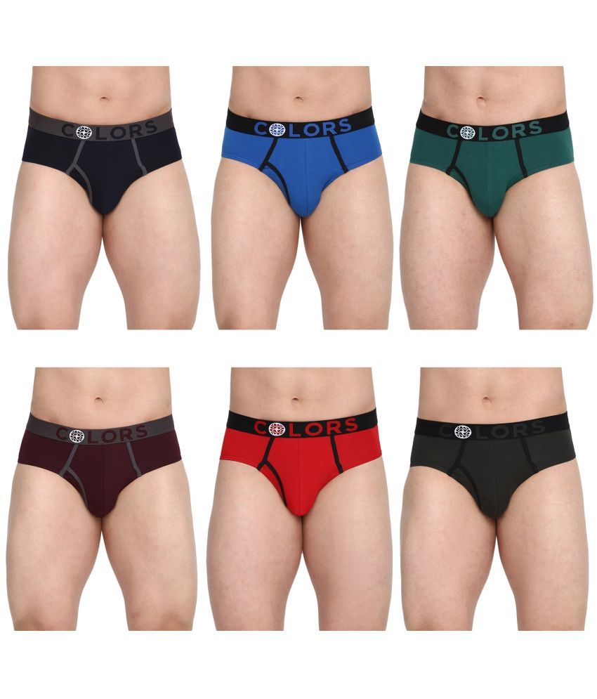     			COLORS by Rupa Frontline Multicolor Cotton Men's Briefs ( Pack of 6 )