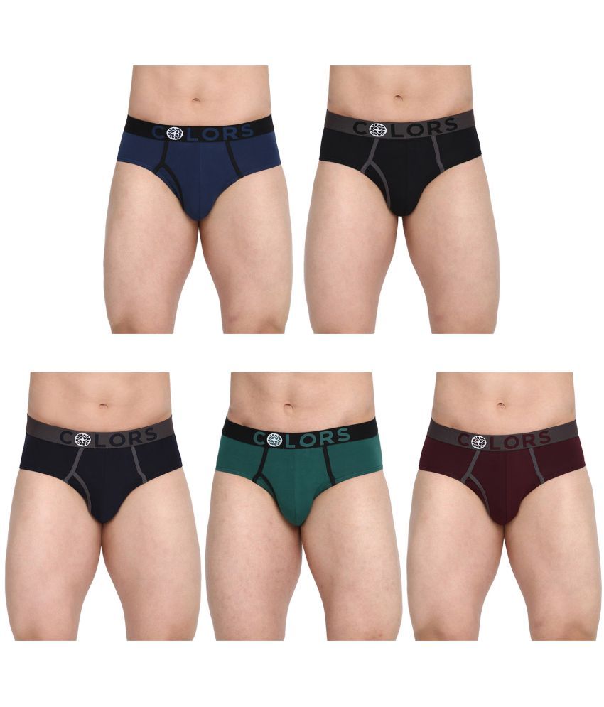     			COLORS by Rupa Frontline Multicolor Cotton Men's Briefs ( Pack of 5 )