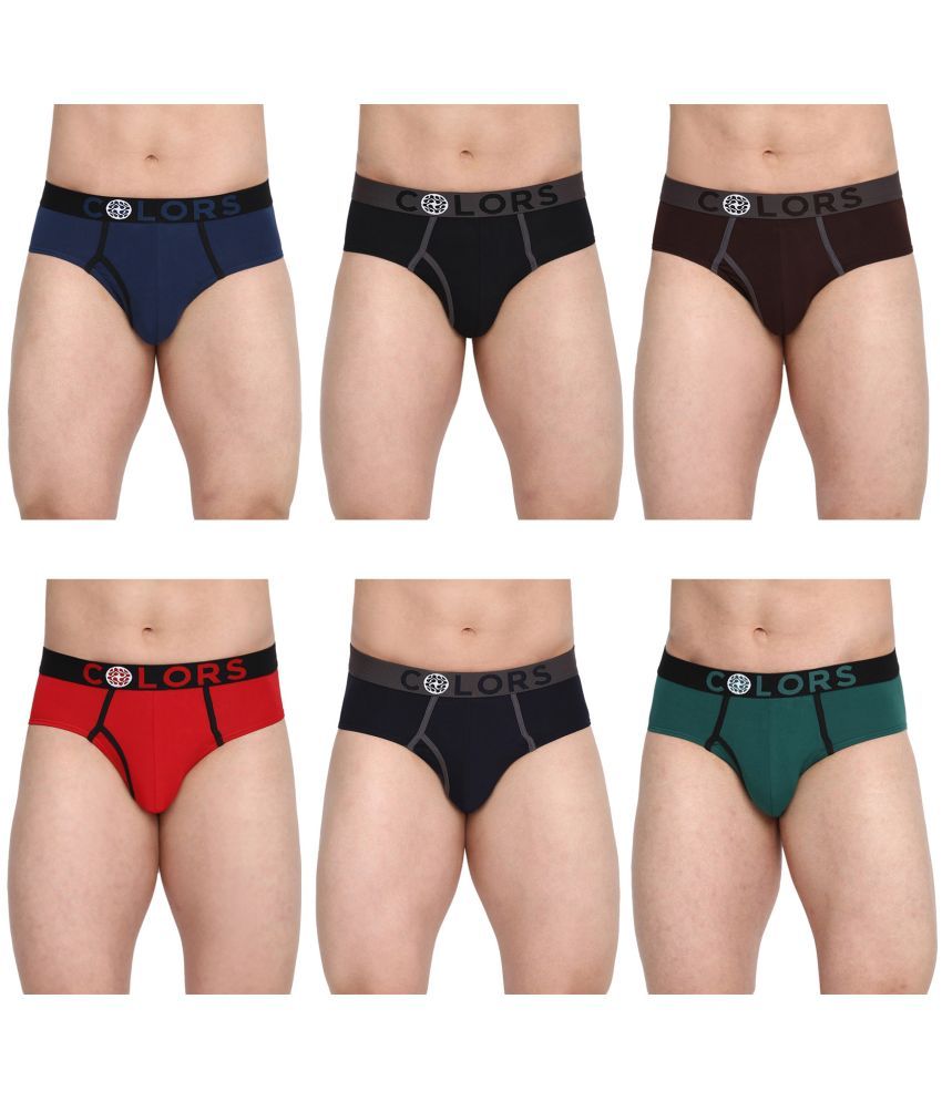     			COLORS by Rupa Frontline Multicolor Cotton Men's Briefs ( Pack of 6 )