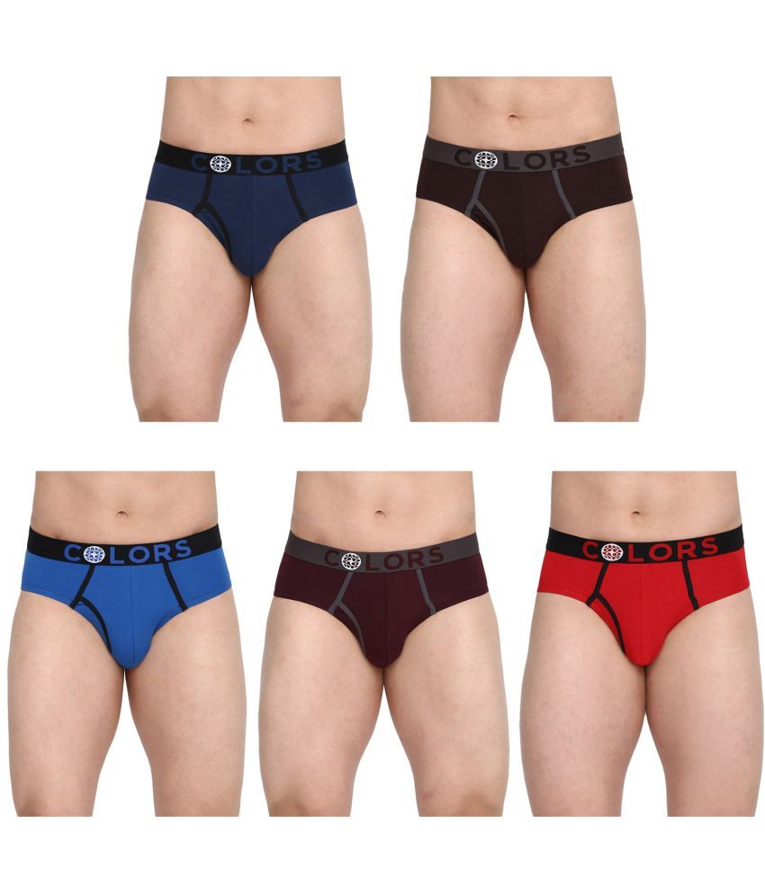     			COLORS by Rupa Frontline Multicolor Cotton Men's Briefs ( Pack of 5 )