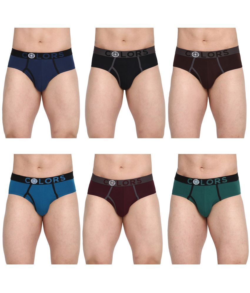     			COLORS by Rupa Frontline Multicolor Cotton Men's Briefs ( Pack of 6 )