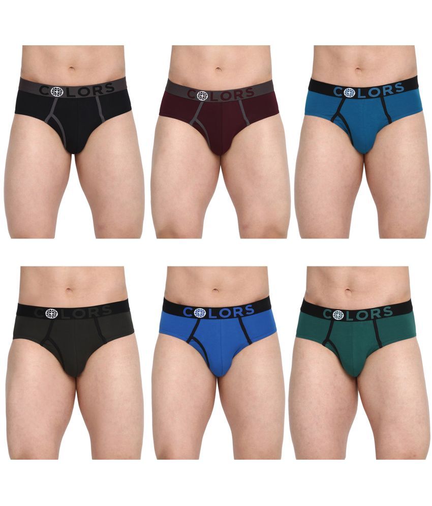     			COLORS by Rupa Frontline Multicolor Cotton Men's Briefs ( Pack of 6 )