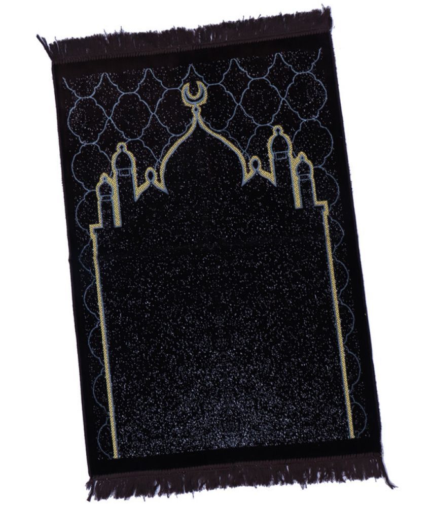     			ADIRNY Brown Single Regular Velvet Prayer Mat ( 110 X 70 cm )