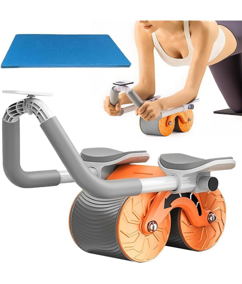     			Ab Roller Wheel, Automatic Rebound 2 In 1 For Abs Workout, Abdominal Fitness Wheel For Men Women, Dynamic Core Trainer Plank Exercise Wheels With Phone Stand For Home Gym Fitness