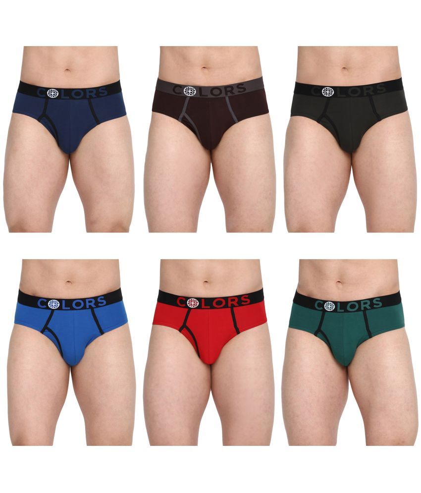     			COLORS by Rupa Frontline Multicolor Cotton Men's Briefs ( Pack of 6 )