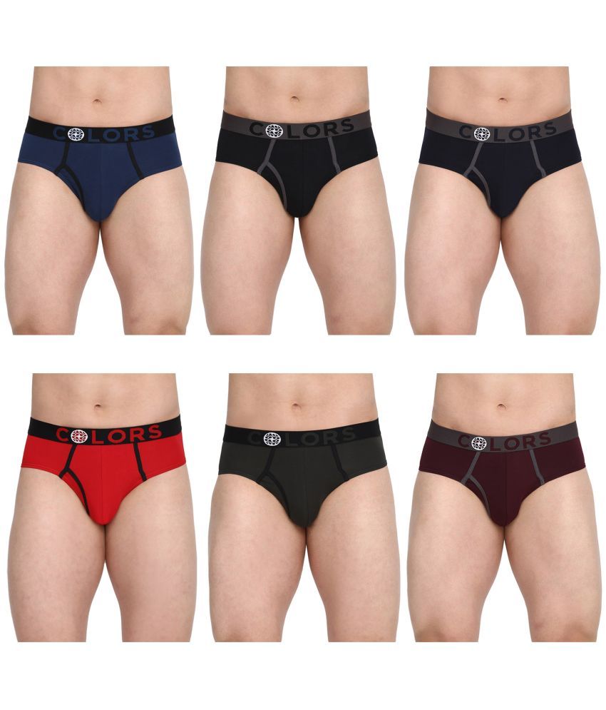     			COLORS by Rupa Frontline Multicolor Cotton Men's Briefs ( Pack of 6 )