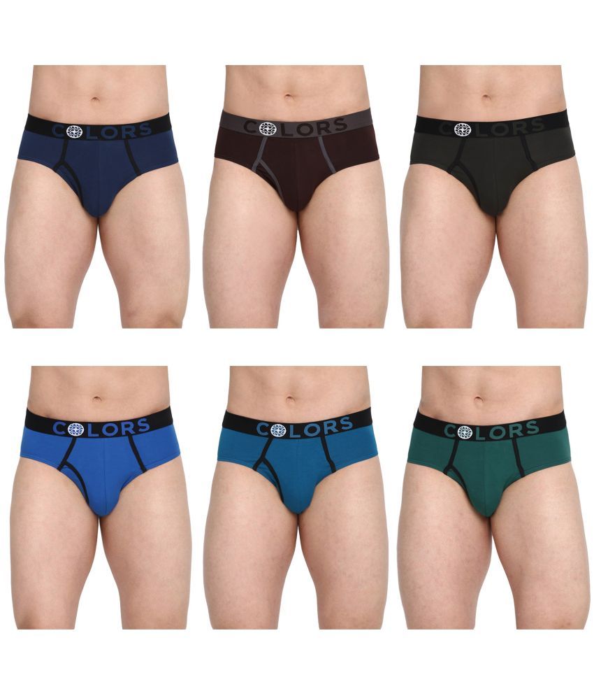     			COLORS by Rupa Frontline Multicolor Cotton Men's Briefs ( Pack of 6 )