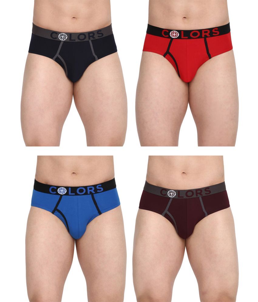     			COLORS by Rupa Frontline Multicolor Cotton Men's Briefs ( Pack of 4 )