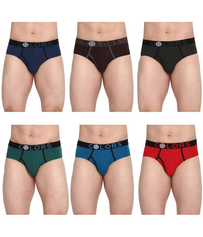     			COLORS by Rupa Frontline Multicolor Cotton Men's Briefs ( Pack of 6 )