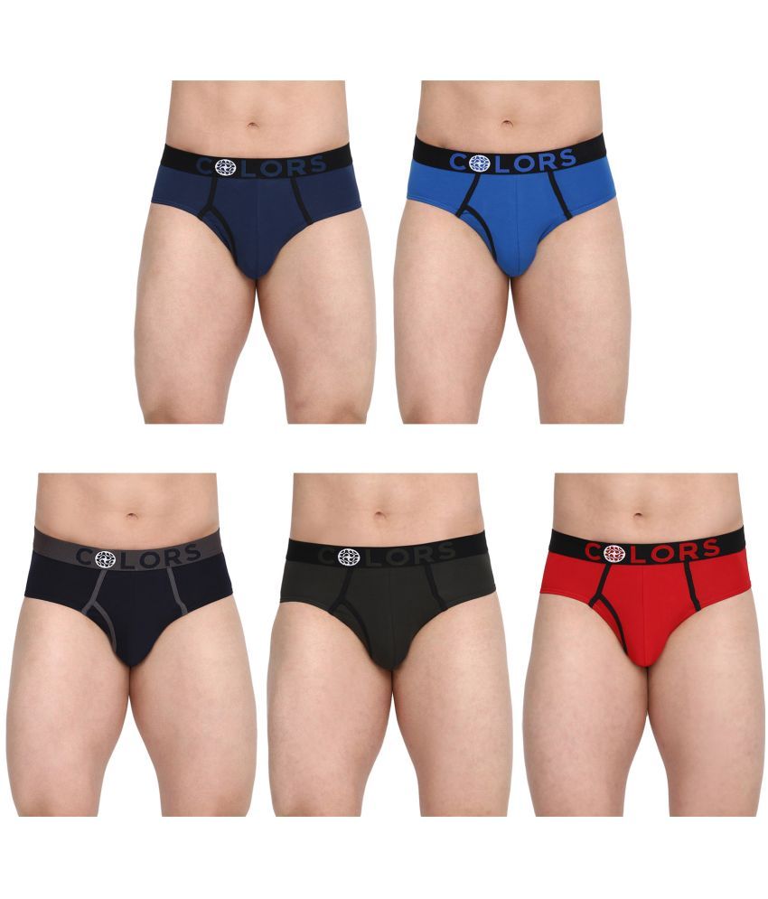     			COLORS by Rupa Frontline Multicolor Cotton Men's Briefs ( Pack of 5 )