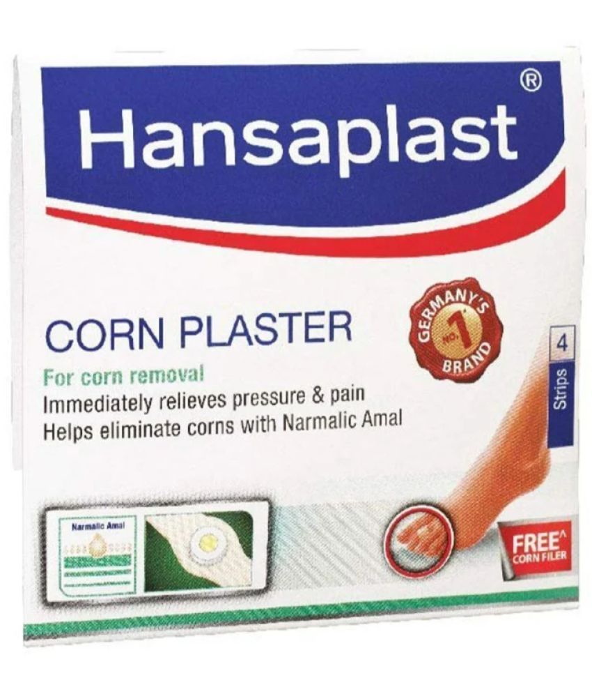     			Hansaplast Corn Plaster Strips, Corn Removal Plaster for foot|4 strips in each pack - size: 76 X 28 mm