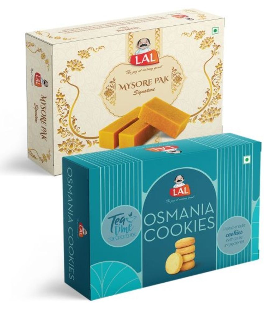     			Lal Sweets Mysore Pak 400g & Osmania Cookies 400g