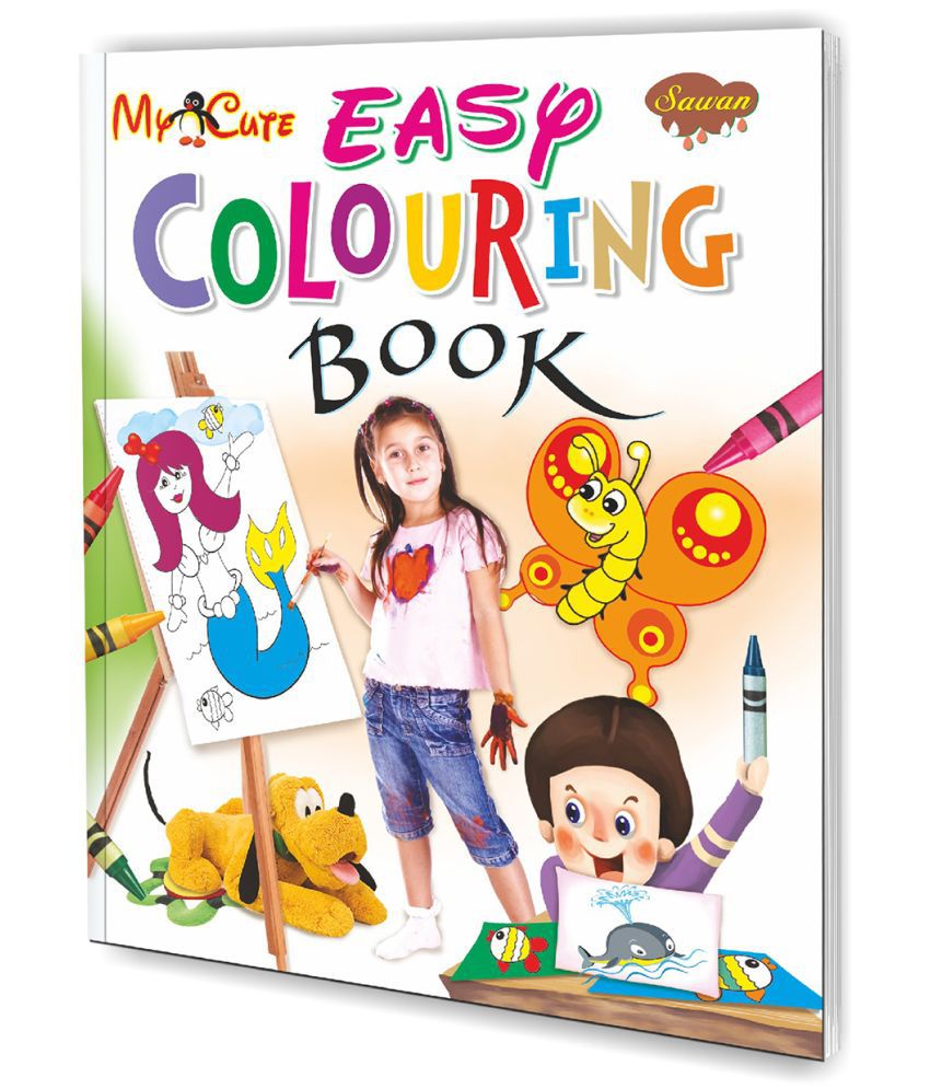     			My Cute Easy Colouring Book By Sawan