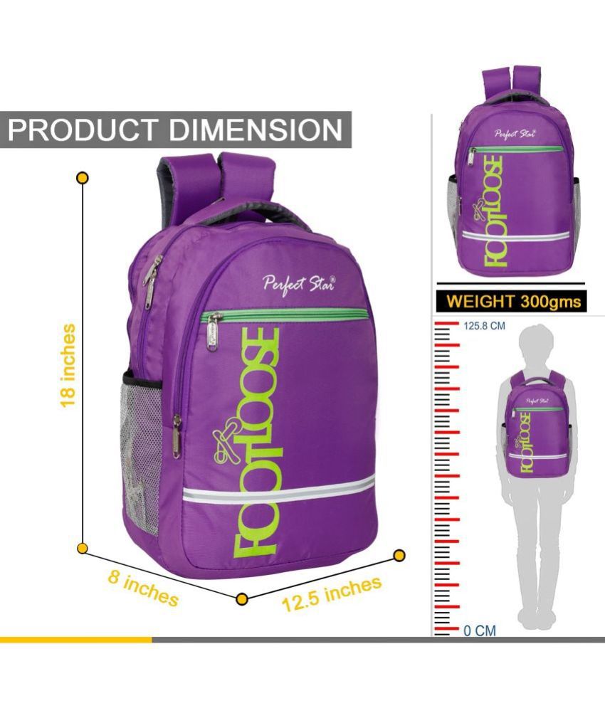     			Perfect Star Purple Polyester Backpack ( 35 Ltrs )