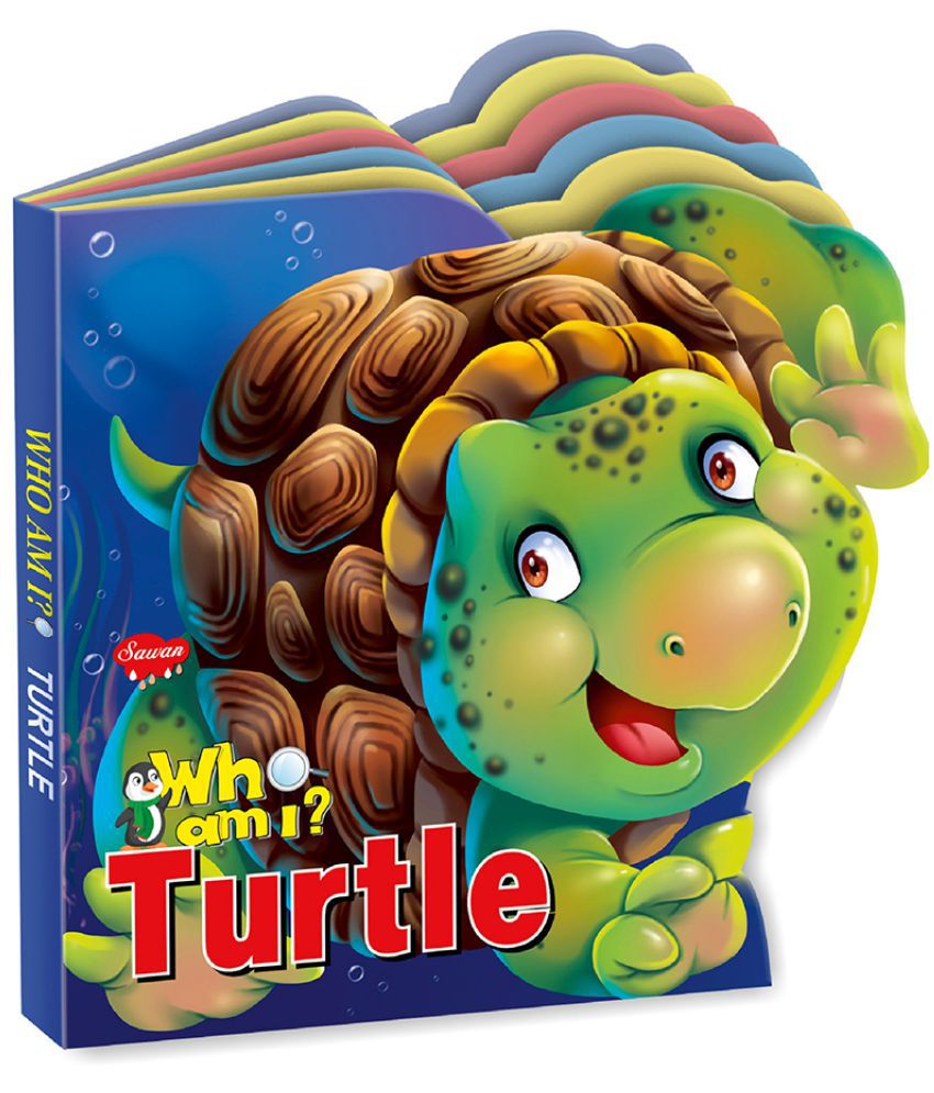     			Sawan Presents 'Who Am I' Turtle | Die-Cut Shape Board-Book