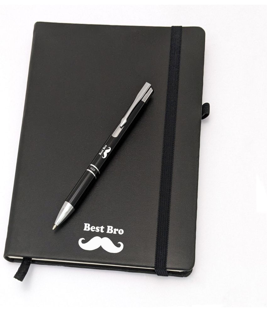     			UJJi Bst Bro Printed Click Metal Pen & Notebook for Brothers