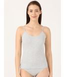 Jockey 1487 Women's Super Combed Cotton Rib Camisole with Adjustable Straps - Steel Grey Melange