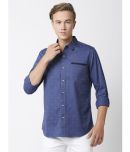 Solemio Cotton Blend Slim Fit Printed Full Sleeves Men's Casual Shirt - Blue ( Pack of 1 )