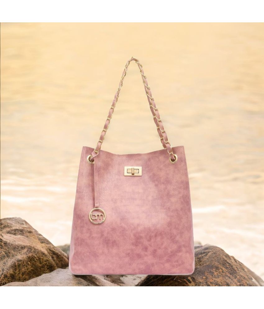     			Bagsy Malone Pink PU Tote Bag