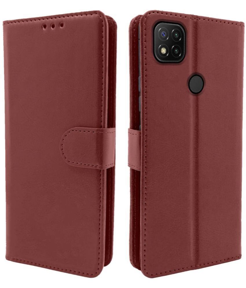     			Balkans Tan Flip Cover Artificial Leather Compatible For Redmi 9C ( Pack of 1 )