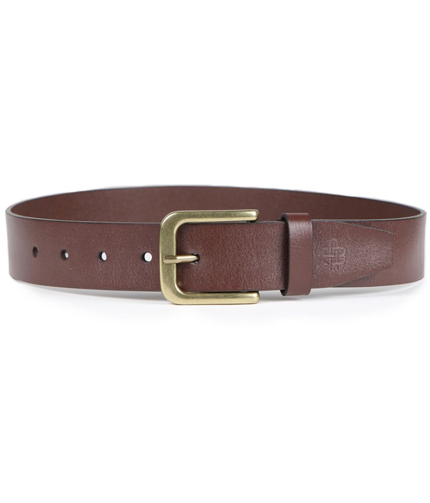     			Bonjour - Brown Leather Men's Belts Wallets Set ( Pack of 1 )