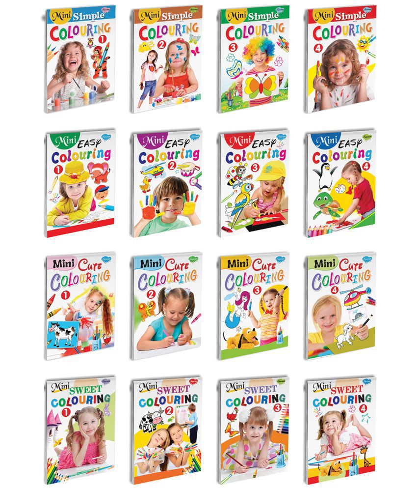     			Complete Mini Colouring Books Combo | Pack of 16 Books