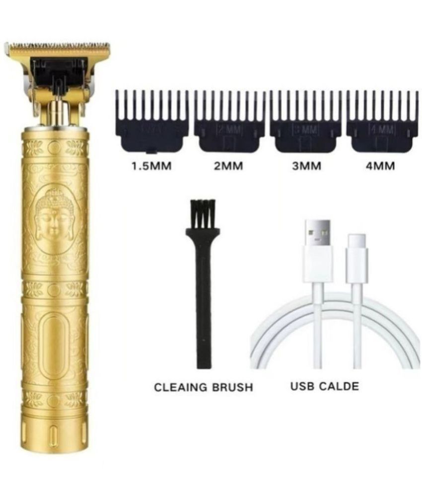     			FeiHong VINTAGE T9 Plastic Gold Cordless Beard Trimmer With 45 minutes Runtime