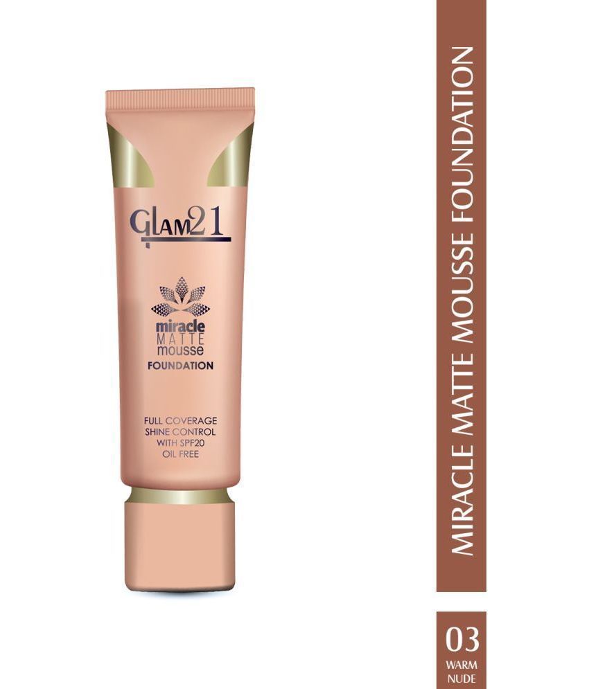     			Glam21 Miracle Matte Mousse Foundation Ultra-Smooth Hydrated Light-Weighted 35gm Warm Nude-03