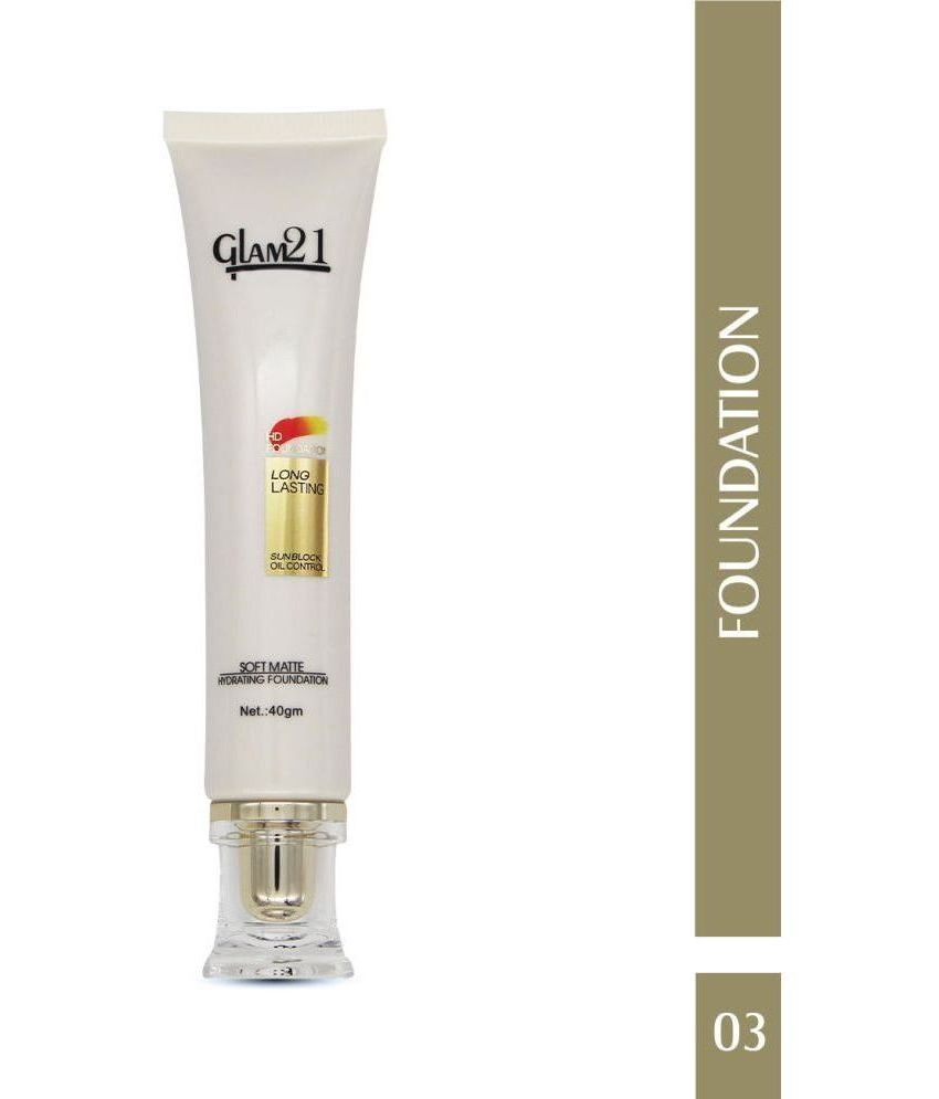     			Glam21 HD Sunblock Foundation Oil-Control Non-Greasey Long Lasting Soft Matte Finish 40gm Shade-03