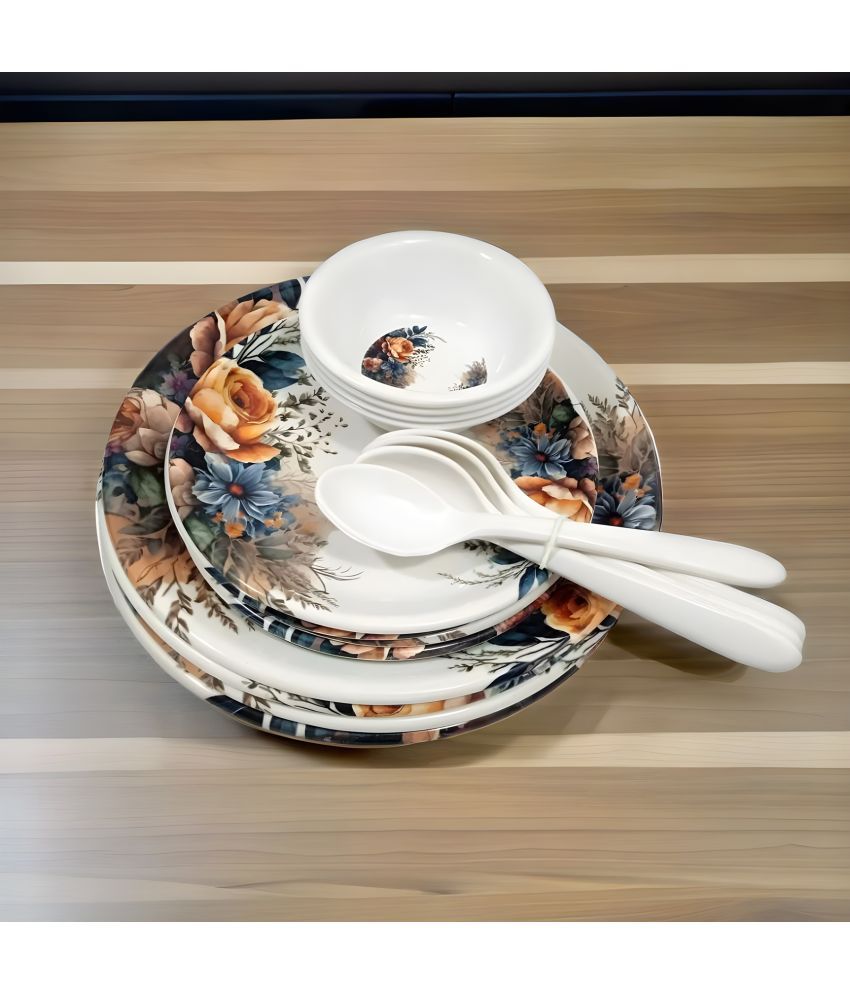     			Inpro Melamine Dinner Set Pack Of 16 Multicolor Melamine Dinner Set ( Pack of 16 )