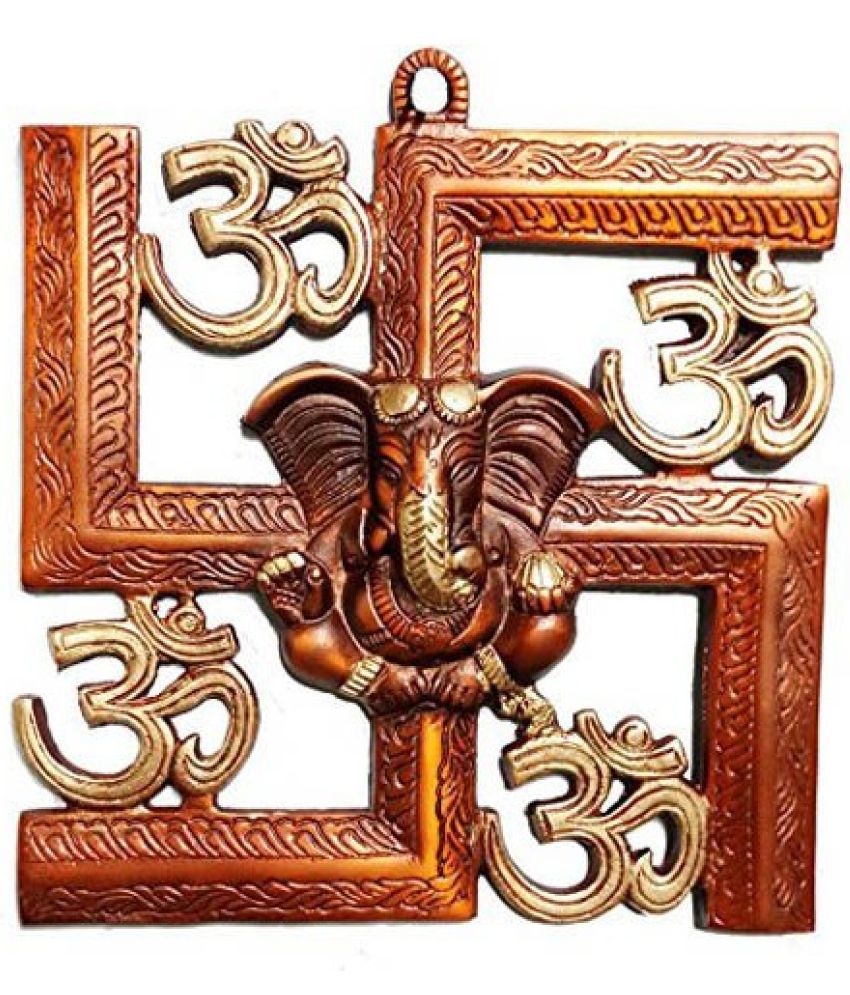     			KridayKraft Aluminium Lord Ganesha Idol ( 4 cm )