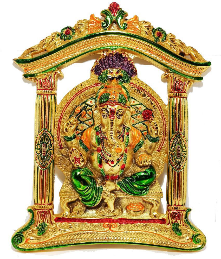     			KridayKraft Aluminium Lord Ganesha Idol ( 2 cm )