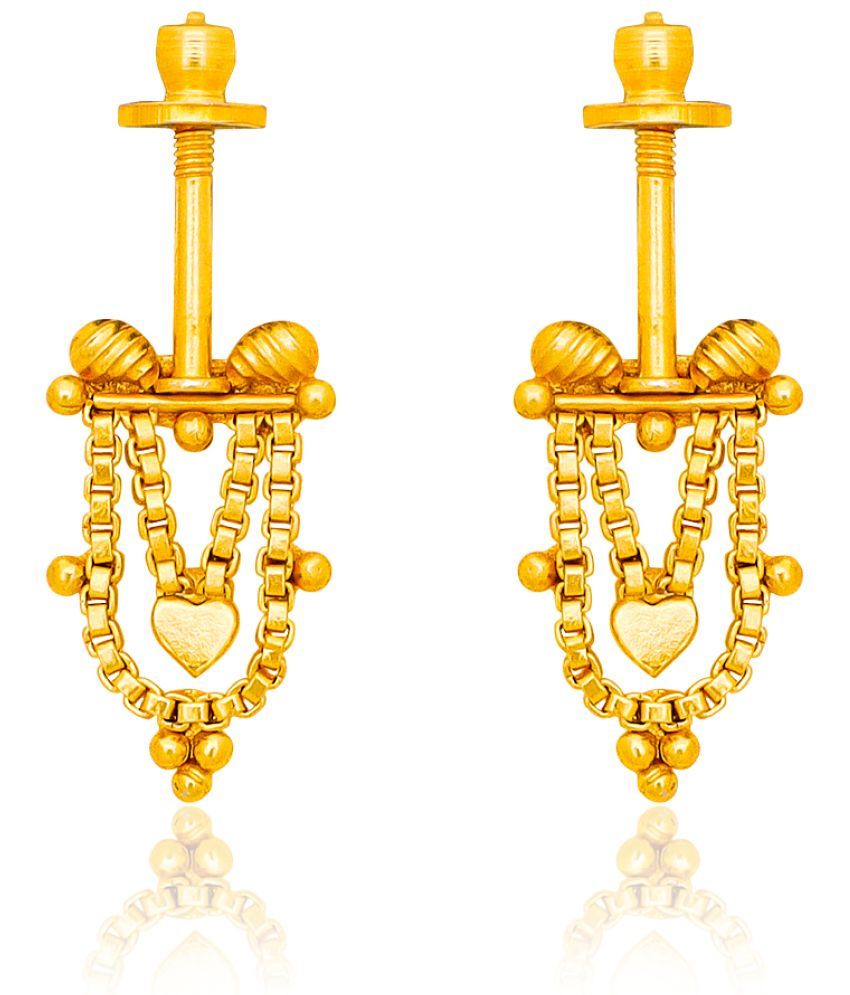     			LUV FASHION Gold Stud Earrings ( Pack of 1 )