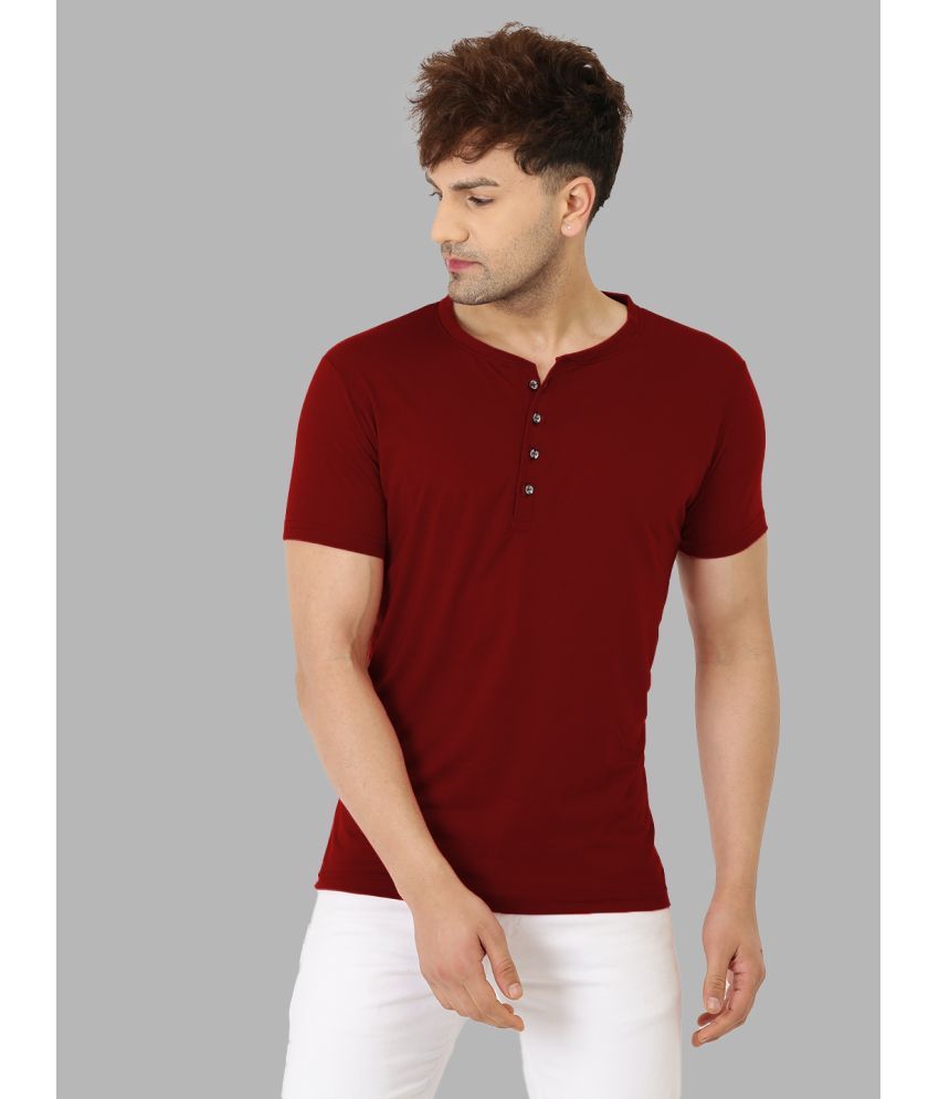     			Leotude Pack of 1 Cotton Blend Regular Fit Men's T-Shirt ( Maroon )