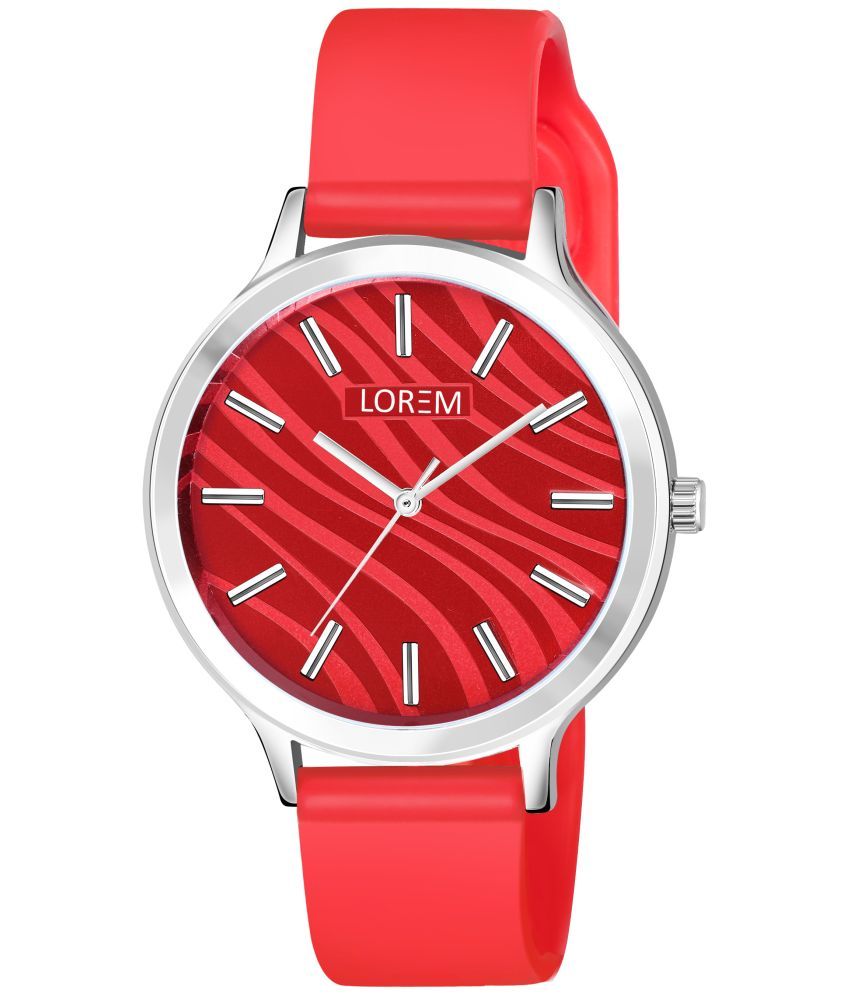     			Lorem Red Plastic Analog Womens Watch