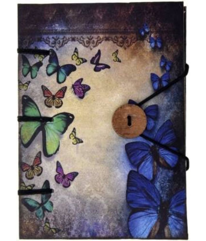     			Multibutterfly Print Special Binding A5 Diary Un-Ruled 144 Pages (Multicolor)