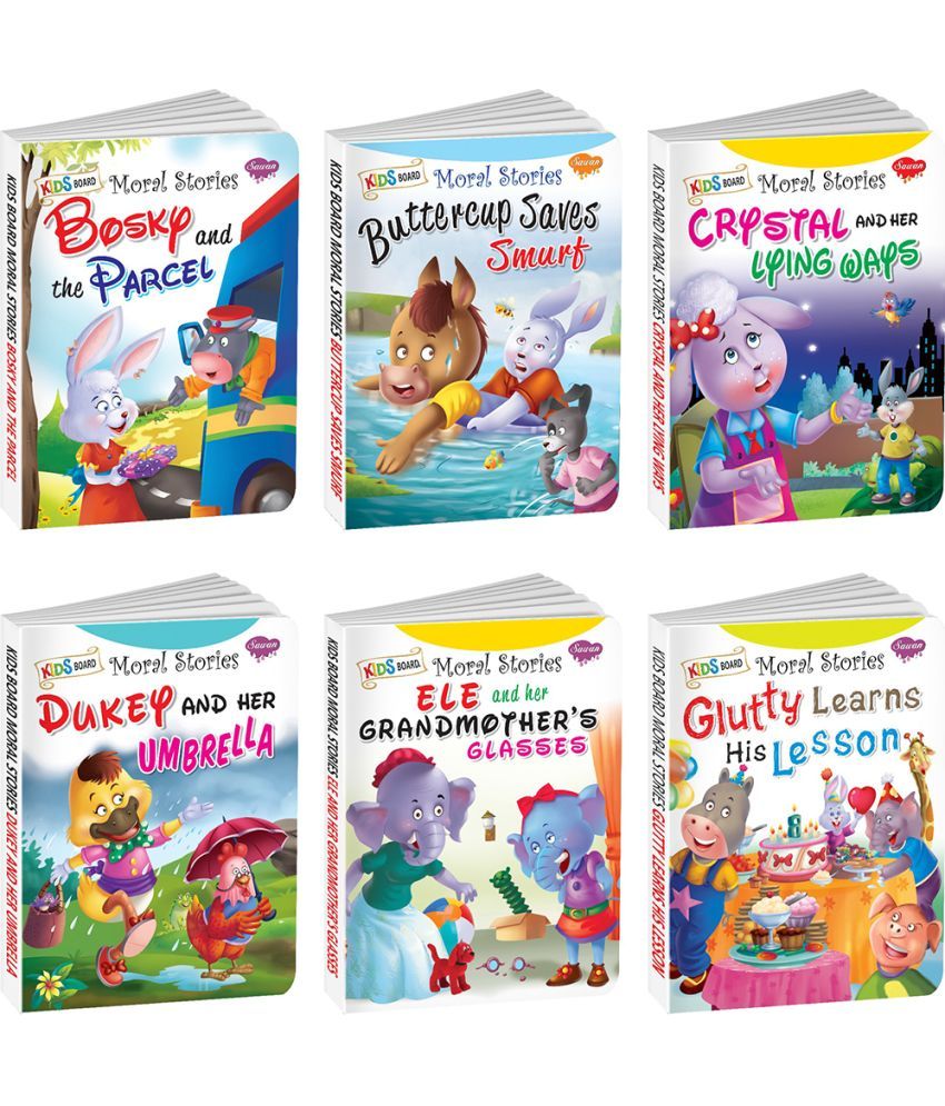     			My Pretty Board Books | Pack of 6 Books | Super jumbo combo for collecters and library Kids Board Moral Stories books