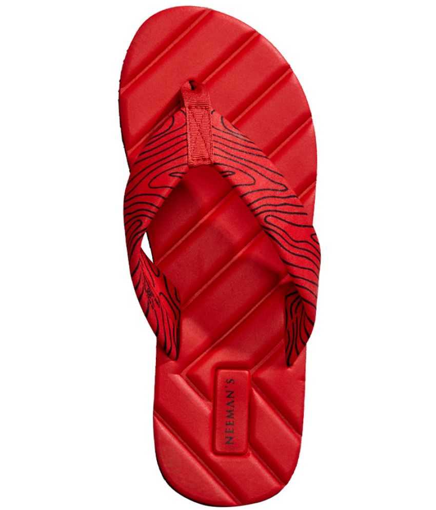     			Neemans Red Men's Thong Flip Flop