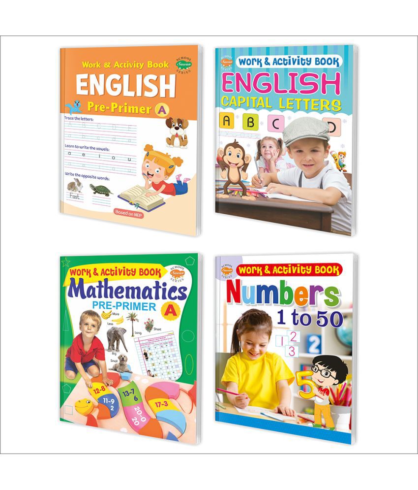     			Pre-Primer Work & Activity Books for Kid activity books | Pack of 4 Educational Books