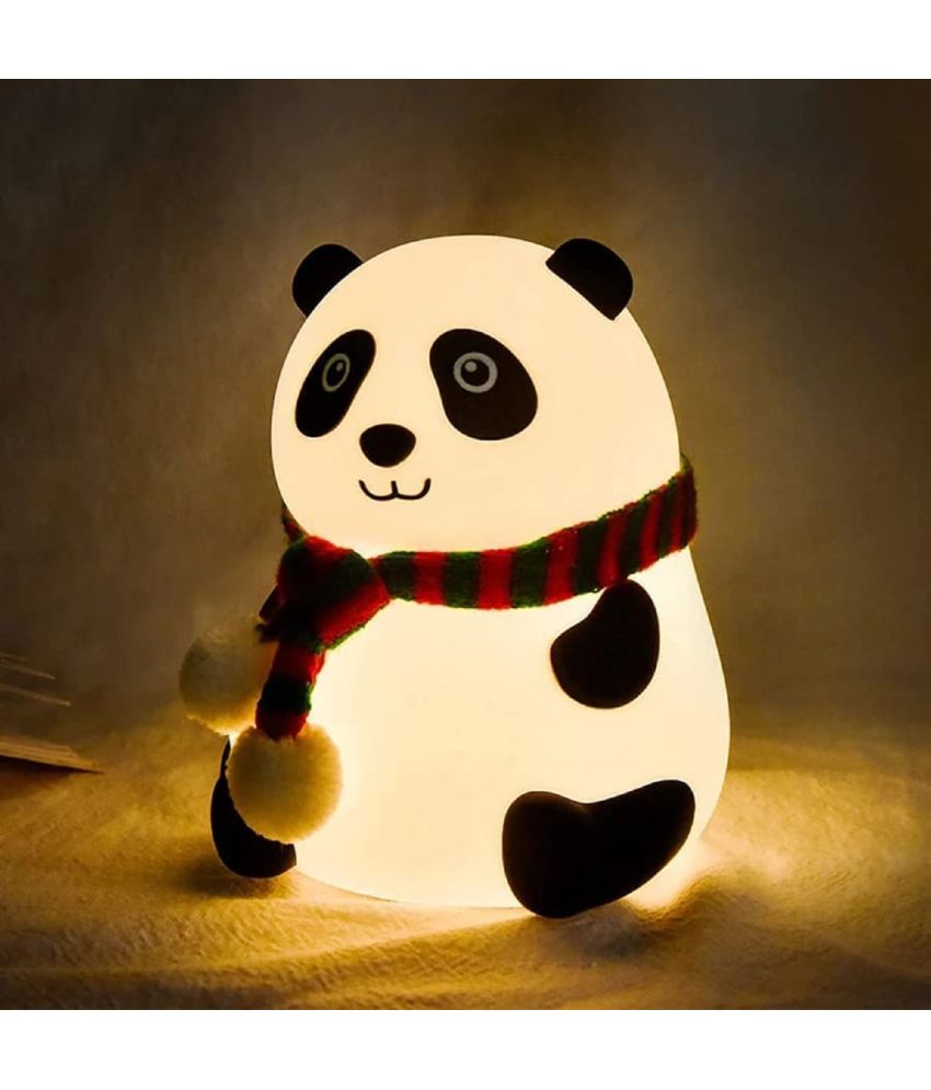     			Saykhus BPA-Free Silicone Rechargeable Panda Night Lamp (Multicolor)