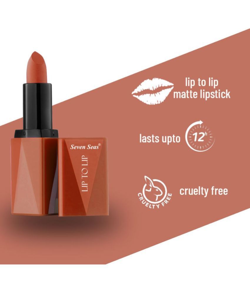     			Seven Seas Lip To Lip Matte Lipstick | High Coverage | High Intensity Lipstick (Rose)