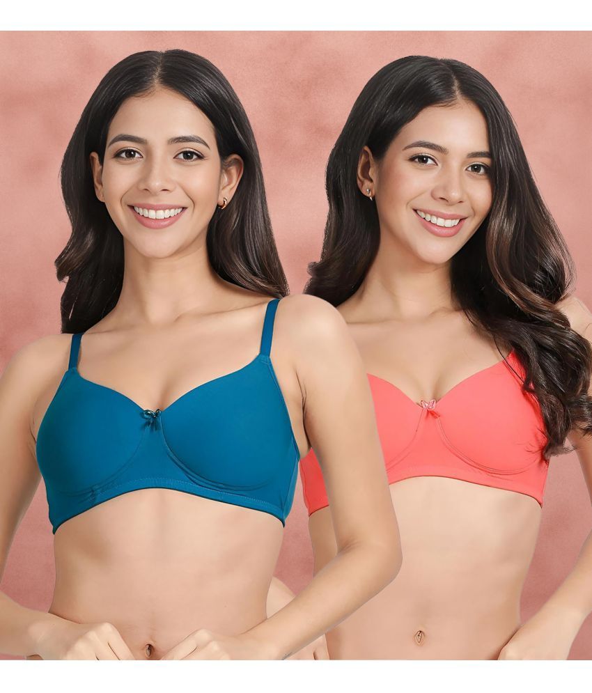     			Susie Pack of 2 Cotton Blend Women's T-Shirt Bra ( Multicolor )